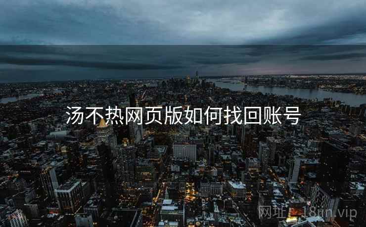 汤不热网页版如何找回账号