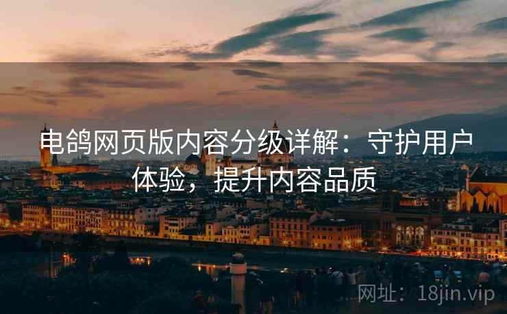 电鸽网页版内容分级详解：守护用户体验，提升内容品质