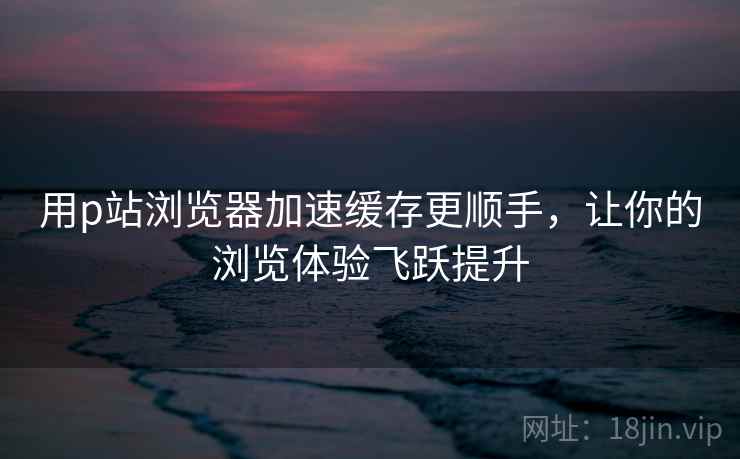 用p站浏览器加速缓存更顺手，让你的浏览体验飞跃提升