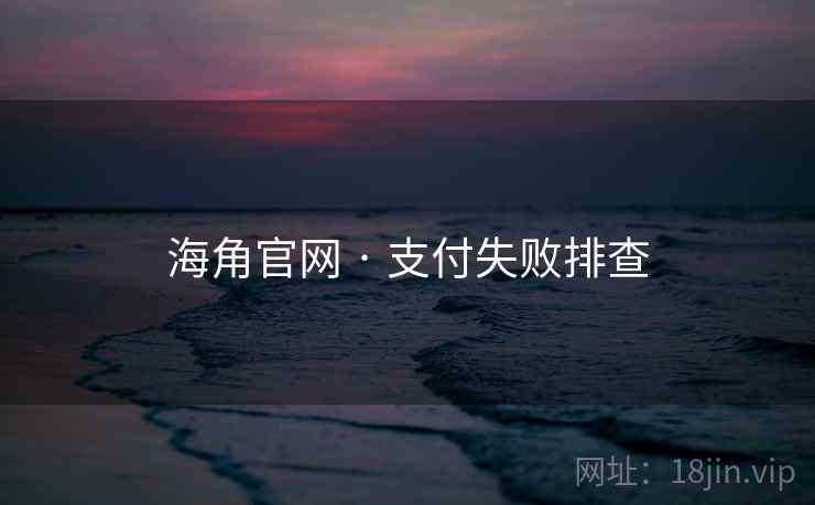 海角官网 · 支付失败排查