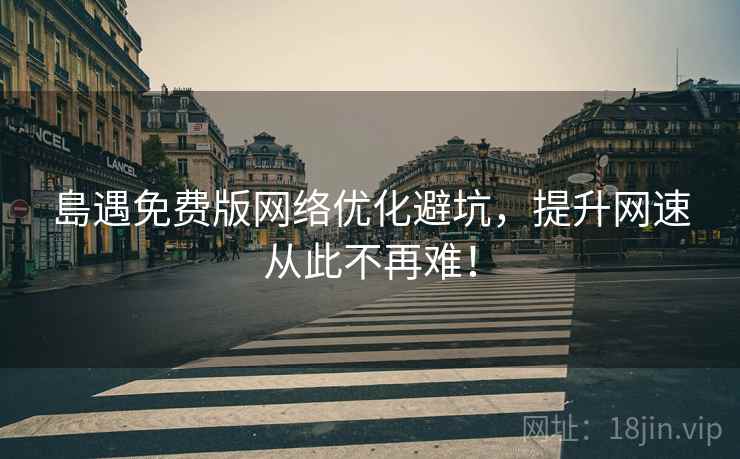 島遇免费版网络优化避坑，提升网速从此不再难！