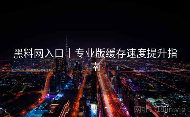 黑料网入口｜专业版缓存速度提升指南