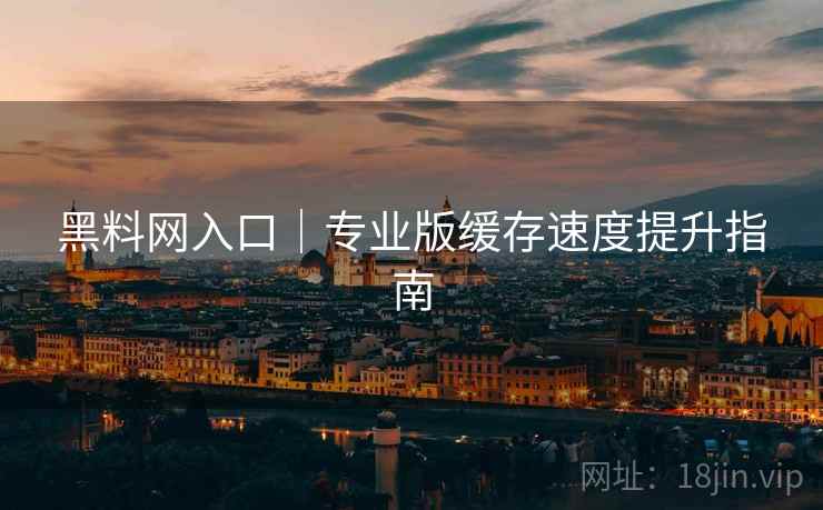 黑料网入口｜专业版缓存速度提升指南
