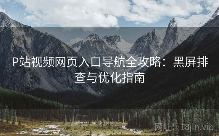 P站视频网页入口导航全攻略：黑屏排查与优化指南